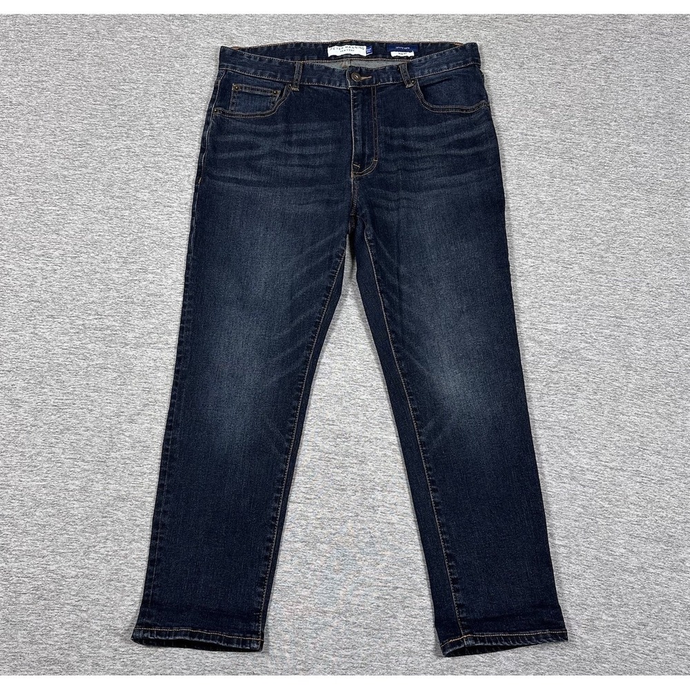 Peter Manning Jeans Mens 33x26 Blue Denim Johnny Slim Fit Stretch 5-Pocket